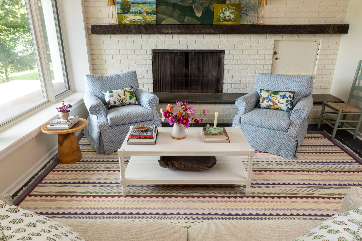 Locust Lane x Chasing Paper |Heritage Stripe Multi Modern Oushak Rug