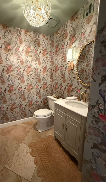 Natural Scalloped Jute Mini Rug