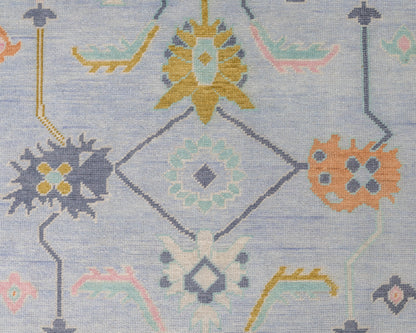 Odette details of hand-knotted wool area rug