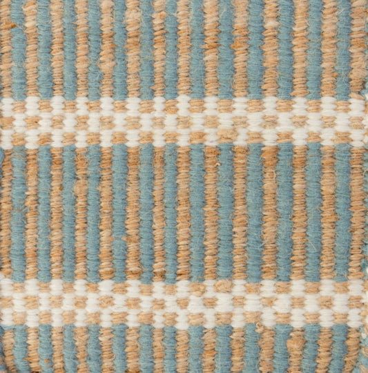 Sea Blue Wool Jute & Wool Combo Rug