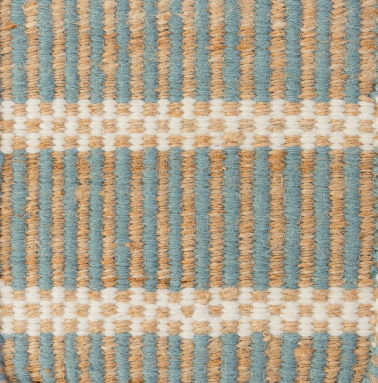 Sea Blue Wool Jute & Wool Combo Rug