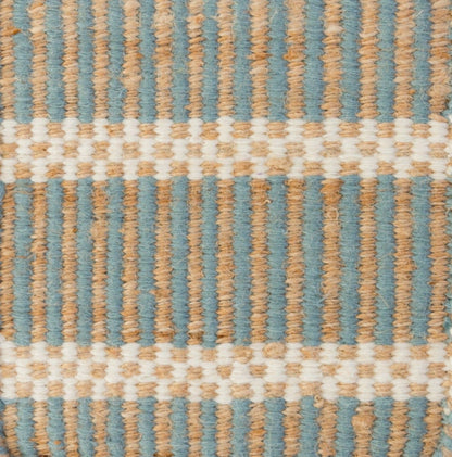 Sea Blue Wool Jute & Wool Combo Rug