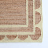 Sweet Pear Scalloped Edge Jute & Wool Combo Rug