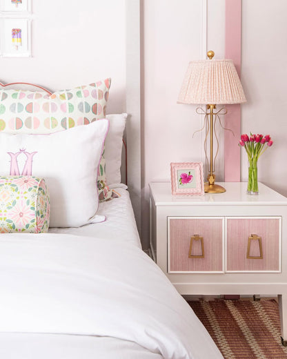 Handwoven jute and wool rug with blush pink, ivory, and natural stripes – Watermelon Jute & Wool Rug by Locust Lane Rugs