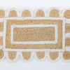 White Scalloped Jute Mini Rug