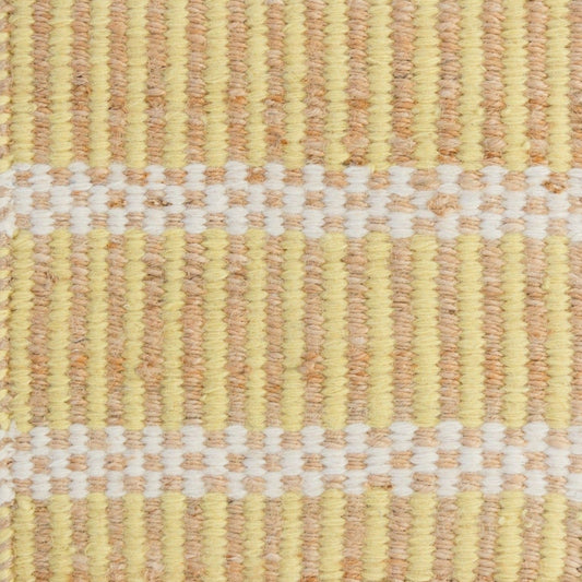 Handwoven jute and wool rug with yellow, ivory, and natural stripes – Daffodil Yellow Jute & Wool Rug by Locust Lane Rugs