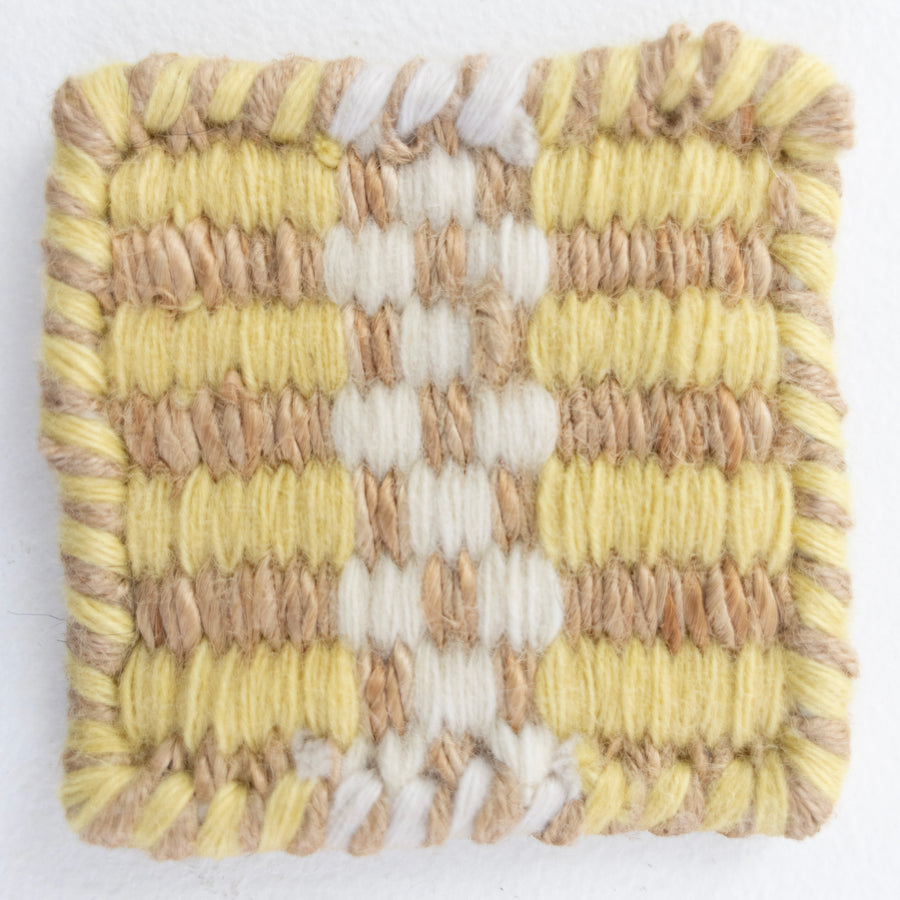 Daffodil Yellow Jute & Wool Combo Rug Sample